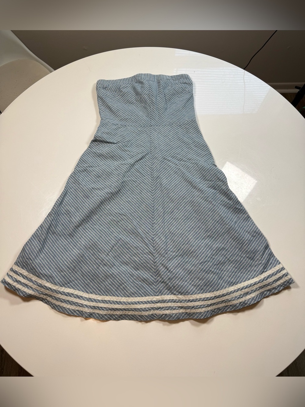Y2K Strapless American Eagle Striped Dress